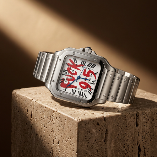 Luxury warm stone watch campaign
