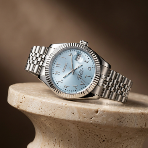 Second luxury watch image with warm stone styling